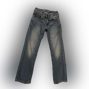 Classic kids blue Jeans- size 8- snap front, adjustable waist